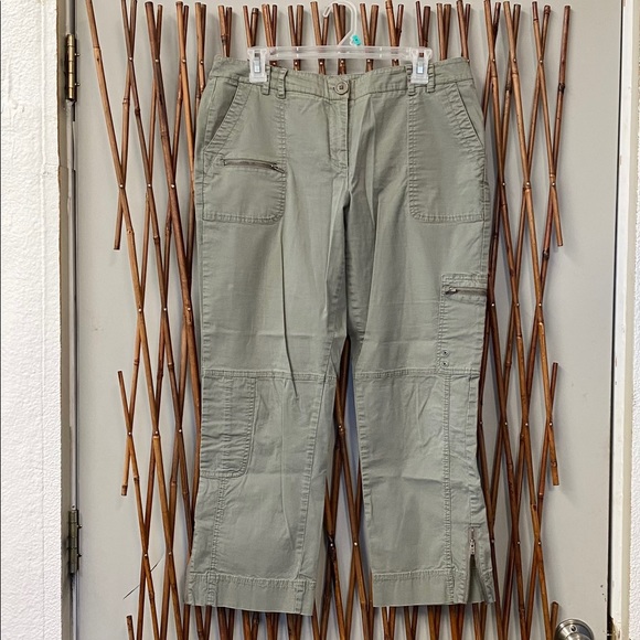 Sage Green Cargo Capris/10 - Picture 16 of 16